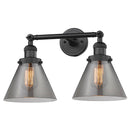 Innovations Lighting Large Cone 2 Light Bath Vanity Light Part Of The Franklin Restoration Collection 208L-BK-G43-LED