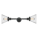 Innovations Lighting Large Cone 2 Light Bath Vanity Light Part Of The Franklin Restoration Collection 208L-BK-G44-LED