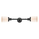 Bell Bath Vanity Light shown in the Matte Black finish with a Matte White shade