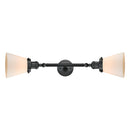 Innovations Lighting Small Cone 2 Light Bath Vanity Light Part Of The Franklin Restoration Collection 208L-BK-G61-LED