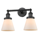 Innovations Lighting Small Cone 2 Light Bath Vanity Light Part Of The Franklin Restoration Collection 208L-BK-G61-LED