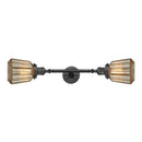 Chatham Bath Vanity Light shown in the Oil Rubbed Bronze finish with a Mercury shade