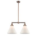 Cone Island Light shown in the Antique Copper finish with a Matte White shade