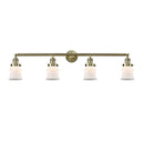 Canton Bath Vanity Light shown in the Antique Brass finish with a Matte White shade