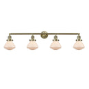 Olean Bath Vanity Light shown in the Antique Brass finish with a Matte White shade