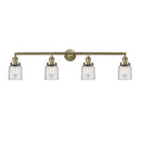 Bell Bath Vanity Light shown in the Antique Brass finish with a Clear shade