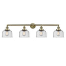 Bell Bath Vanity Light shown in the Antique Brass finish with a Seedy shade