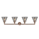 Innovations Lighting Large Cone 4 Light Bath Vanity Light Part Of The Franklin Restoration Collection 215-AC-G43