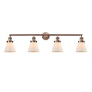 Cone Bath Vanity Light shown in the Antique Copper finish with a Matte White shade