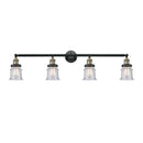 Canton Bath Vanity Light shown in the Black Antique Brass finish with a Seedy shade