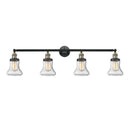 Bellmont Bath Vanity Light shown in the Black Antique Brass finish with a Seedy shade
