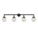 Beacon Bath Vanity Light shown in the Black Antique Brass finish with a Clear shade