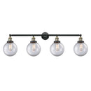 Beacon Bath Vanity Light shown in the Black Antique Brass finish with a Clear shade