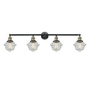 Oxford Bath Vanity Light shown in the Black Antique Brass finish with a Seedy shade