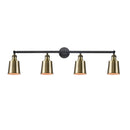 Addison Bath Vanity Light shown in the Black Antique Brass finish with a Antique Brass shade