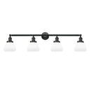 Fulton Bath Vanity Light shown in the Matte Black finish with a Matte White shade