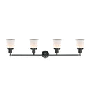 Innovations Lighting Small Canton 4 Light Bath Vanity Light Part Of The Franklin Restoration Collection 215-BK-G181S-LED