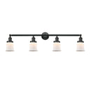 Canton Bath Vanity Light shown in the Matte Black finish with a Matte White shade