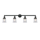 Canton Bath Vanity Light shown in the Matte Black finish with a Clear shade