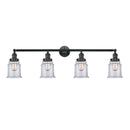 Canton Bath Vanity Light shown in the Matte Black finish with a Clear shade