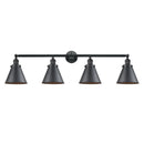 Appalachian Bath Vanity Light shown in the Matte Black finish with a Matte Black shade