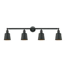 Addison Bath Vanity Light shown in the Matte Black finish with a Matte Black shade