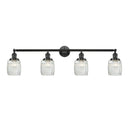 Colton Bath Vanity Light shown in the Oil Rubbed Bronze finish with a Clear Halophane shade