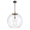Athens Pendant shown in the Black Antique Brass finish with a Clear shade
