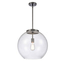 Athens Pendant shown in the Matte Black finish with a Clear shade