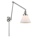 Cone Swing Arm shown in the Polished Chrome finish with a Matte White shade