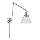 Cone Swing Arm shown in the Polished Nickel finish with a Seedy shade