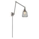 Chatham Swing Arm shown in the Brushed Satin Nickel finish with a Clear shade