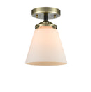 Innovations Lighting Small Cone 1 Light Semi-Flush Mount Part Of The Nouveau Collection 284-1C-BAB-G61
