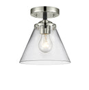 Innovations Lighting Large Cone 1 Light Semi-Flush Mount Part Of The Nouveau Collection 284-1C-BPN-G42-LED