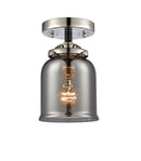 Innovations Lighting Small Bell 1 Light Semi-Flush Mount Part Of The Nouveau Collection 284-1C-BPN-G53-LED