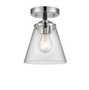 Innovations Lighting Small Cone 1 Light Semi-Flush Mount Part Of The Nouveau Collection 284-1C-BPN-G62