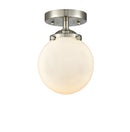 Innovations Lighting Beacon 1 Light 6" Semi-Flush Mount 284-1C-SN-G201-6-LED