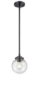 Innovations Lighting Beacon 1-80 watt 6 inch Oil Rubbed Bronze Mini Pendant Clear glass Hang Straight Swivel 2841SOBG2026