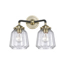 Chatham Bath Vanity Light shown in the Black Antique Brass finish with a Clear shade