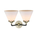 Innovations Lighting Large Cone 2 Light Bath Vanity Light Part Of The Nouveau Collection 284-2W-BAB-G41-LED