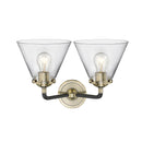 Innovations Lighting Large Cone 2 Light Bath Vanity Light Part Of The Nouveau Collection 284-2W-BAB-G42