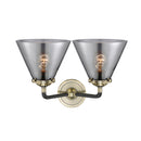 Innovations Lighting Large Cone 2 Light Bath Vanity Light Part Of The Nouveau Collection 284-2W-BAB-G43-LED
