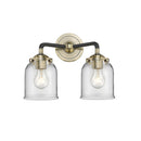 Bell Bath Vanity Light shown in the Black Antique Brass finish with a Clear shade