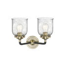 Innovations Lighting Small Bell 2 Light Bath Vanity Light Part Of The Nouveau Collection 284-2W-BAB-G54