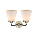 Innovations Lighting Small Cone 2 Light Bath Vanity Light Part Of The Nouveau Collection 284-2W-BAB-G61-LED