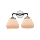 Fulton Bath Vanity Light shown in the Black Polished Nickel finish with a Matte White shade