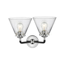Innovations Lighting Large Cone 2 Light Bath Vanity Light Part Of The Nouveau Collection 284-2W-BPN-G42