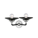 Innovations Lighting Railroad 2 Light Bath Vanity Light Part Of The Nouveau Collection 284-2W-BPN-M6-BK-LED