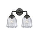 Chatham Bath Vanity Light shown in the Oil Rubbed Bronze finish with a Clear shade