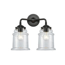 Canton Bath Vanity Light shown in the Oil Rubbed Bronze finish with a Clear shade